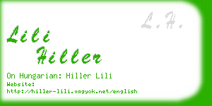 lili hiller business card
